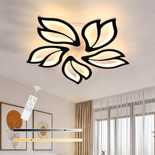 Comely LED Deckenleuchte Dimmbar, 45W 6000LM Deckenleuchte LED Modern mit APP und Fernbedienung, 3000K-6500K Acryl LED Deckenlampe für Wohnzimmer Schlafzimmer, Esszimmer, Arbeitszimmer