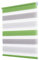 Doppelrollo Klemmfix ohne Bohren - 55 x 120 cm,Grün-grau-weiß lichtdurchlässig & Blickdicht - Duo Klemmrollos für Fenster ohne Bohren - Stoffbreite 51 cm