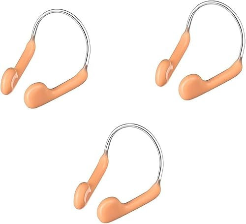 LDATY 3Pcs Swimming Nose Clip Unisex Adult Swim Competition Nose Clip Training Nose Plugs Swimming Competition Protector with Storage Cases for Adults Water Sports Pool (X)