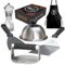 SMASH&CO - Kit Smash Burger Chef Edition - Acero INOX - Certificado UE Contacto con Alimentos - Incluye: Smasher, Campana, Dos espatulas, salero - Delantal Gratis