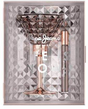 Pepe Jeans Life Is Now For Her Parfüm Damen 2 Teiliges Set Eau de Parfum für Damen 80ml und 10ml Set Floral Oriental Parfüm Frauen