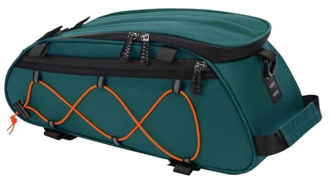 MOSISO Fahrradtasche mit 2 Abnehmbaren Fahrradkoffern,Wasserdicht Gepäckträger Fahrrad Kofferraum Kühlbox Ablagetasche Rücksitz Tasche,Gepäckträger Fahrrad Sattel Umhängetasche Radfahren, Türkisgrün