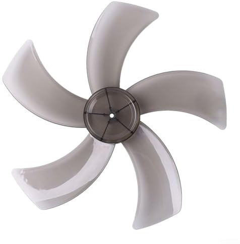 Feegow Plastic Fan Blades Replacement Blades With Nut Cover For Home Standing Floor Fan Table Fan Accessories Black 5 Blades
