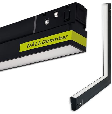 INNOVATE MagPro48 1 Phasen Schienensystem Eckleuchte [1250lm Horizontal DALI Dimmbar CRI90 3000K] Schienensystem Lampen LED Deckenlampe I LED Lichtleiste Deckenlampen Magnetschiene Deckenbeleuchtung