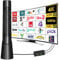Cenbou TV Aerial 380+Miles Long Range - Indoor TV Aerial with Signal Booster & 360° Signal Reception,Freeview Digital TV Antenna Support 4K 1080P HD Local Channels