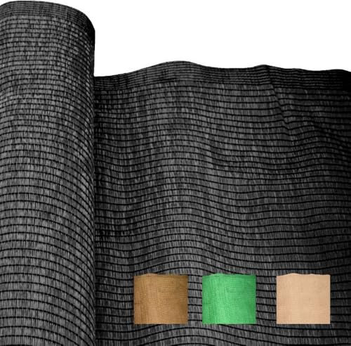 Malla de Sombra y Privacidad Negro | De 4x5 Metros | Fibras Alta Resistencia HDPE con Tratamiento UV, Alta Densidad,Transpirable, Fácil instalación | para jardín, balcón, vayas o Piscina.