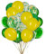 50 Stück 12 Zoll Luftballons Mattes Gelb und Grün,Helium Konfetti Ballons für Geburtstag, Hochzeiten