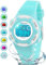 GUUMUXIN Digitale Kinderuhr, Kinder Sportuhr mit 7 Farbigem Indikatorlicht, Acryl-Uhrenscreen, 3 ATM Wasserdicht, Band Armbanduhr für Mädchen Jungen 6-16 Jahre