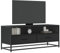 Homgoday Meuble TV noir 180 x 30 x 50 cm en aggloméré et métal, meuble TV meuble bas pour TV pour table de salon industrielle, support TV salon