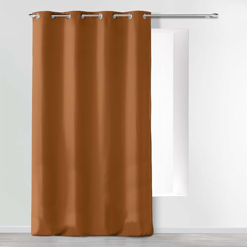 Douceur d'Intérieur, Ösenvorhang, 140 x 260 cm, Camel, Mikrofaser