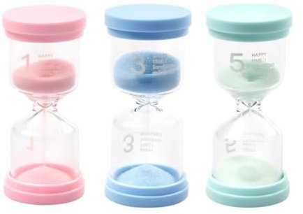 LLTCMYGS Montessori Time Sanduhr-Timer, Lernen Sie das Konzept der Zeit, 1 Minute, 3 Minuten, 5 Minuten