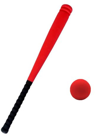 SZLIFE Mazza da Baseball in Schiuma per Bambini e Mazza da Baseball per Sport con Palla a T, Supporto didattico Leggero in 21,26 Pollici, Gioco, Rosso