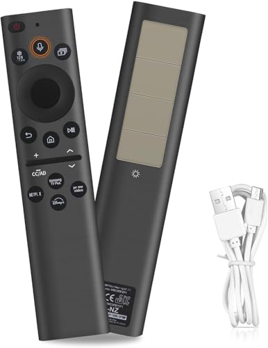 Telecomando per TV Samsung, telecomando solare ricaricabile per Smart TV Samsung Frame, Solarcell, ricarica rapida USB-C, Voice&BT, compatibile con telecomando Samsung per Smart TV BN59-01385A 2025