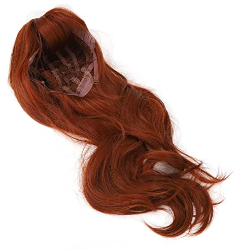 Picysa Modische Lange Gewellte Rotbraune Damenperücke mit, Ideal für Cosplay und Bühnenauftritte