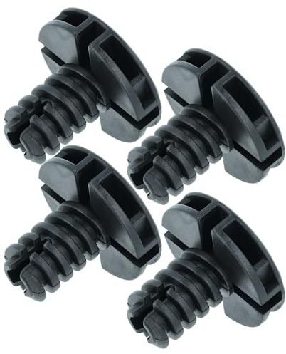 vhbw 4x Stellfuß kompatibel mit Zanker BKX8080N, KDH8333P, BKX8680, KDH7332P, BKX8081.7 Wäschetrockner, Trockner - 3,5 cm Standfuß, Schwarz