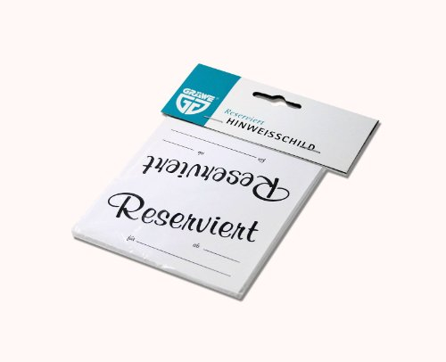 GRÄWE® 12 er Paket RESERVIERT-Schilder aus Pappe