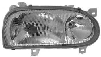 Van Wezel Scheinwerfer H1/H1 ohne Stellmotor elektr. LWR 5880962 rechts | Kompatibel mit: VW GOLF III, GOLF III Cabriolet, GOLF III Variant