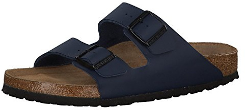 Birkenstock Classic Arizona Birko-Flor Softfootbed 51061, Pantoletten, Blau (Blau 75), 44 EU (9.5 UK)