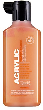 Montana Acrylic Marker Ink Refills, 180ml Bottle, Shock Orange (045451)