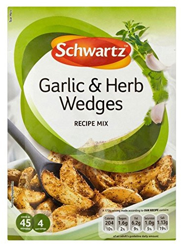 Schwartz Garlic & Herb Wedges Recipe Mix (38g) - Pack of 6