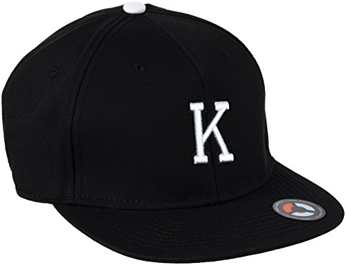 MSTRDS Unisex Letter Snapback K Baseball Cap, K Schwarz, Large
