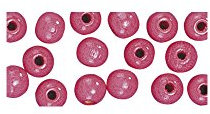 Lot de 115 perles en bois FSC 100 % polies 6 mm de diamètre rose bonbon
