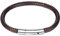 PROSTEEL Leather Braided Bracelet for Men 18CM Stainless Steel Bracelets Braided Rope Chain Brown