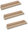 3er DEWEPRO® Fugengummi - Fuggummi mit Holzgriff - Gummistärke: 8mm - Breite: 250mm - Fugenspachtel - Gummispachtel - Verfuggummi