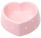Pink Heart Polka DOT Hard Dolomite Ceramic PET CAT Kitten Water Food Bowl