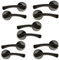 HANDLESTORE Twist Lever on Rose Door Handle Set - Matt Black Finish (5 Sets)