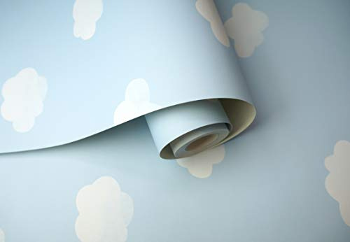 Over the Rainbow Cloudy Sky Wallpaper Blue Holden 90991