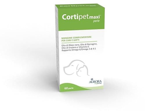 aurora biofarma CORTIPET Maxi 60 Perle Mangime Complementare per Cani e Gatti