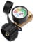 DOZYANT Manomètre de réservoir de propane, indicateur de niveau de pression de gaz LP, code couleur, universel pour cylindre, barbecue à gaz, camping-car, chauffage et autres appareils – Connexion de