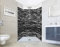 NORILIVING Duschrückwand Fliesenersatz Dusche 90x200 cm Motiv Steinverblender Schiefer schwarz | Duschwand ohne Bohren 3 teilig | Wandverkleidung Bad Aluverbundplatte 3 mm