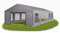 Das Company Partyzelt 5x10m wasserdicht grau mit Bodenrahmen und Dachverstärkung Zelt 240g/m² PE Plane hochwertig Gartenzelt Summer Plus PE
