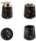 Badezimmerzubehör-Set, 3- oder 4-teilig Keramik Haushaltswaren Marmor Optik modernes Design Badezimmerzubehör, keramik, Schwarz matt (4 Stück)