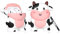 Jowhep Schutzhülle für AirPod 2/1 Cartoon-Design, niedlicher Silikonbezug, cooles Tier, 3D weich für AirPods Mädchen Kinder Frauen Jungen Kawaii Shell Hüllen für AirPods 1/2 Smile Cow