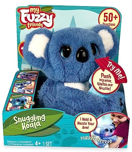 My Fuzzy Friends Famosa, Koala Interaktives Plüschtier mit über 50 Reaktionen, 26 cm, Umarmt, Bewegung, Licht und Sound, ab 4 Jahren, liebevolle und emotionale Entwicklung, 700016893