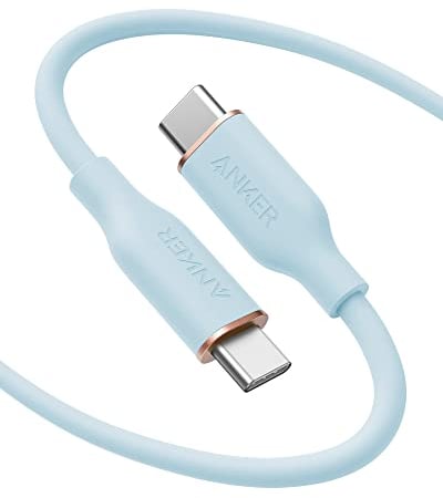 Anker USB-C to USB-C Cable, 643 Cable 100W 6ft, USB 2.0 Type C Charging Cable Fast Charge for MacBook Pro 2020, iPad Pro 2020, iPad Air 4, iPad Mini 6, Galaxy S21, Pixel, Switch (Misty Blue)