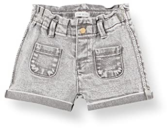 IKKS Baby-Jungen Denim Gris Liseré Tressé À Paillettes Xu26010.94 Shorts, Hellgrau, 3 Monate
