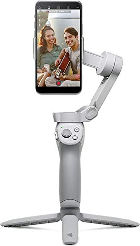 DJI OM 4 SE -3-Axis Smartphone Gimbal Stabilizer with Tripod, Magnetic Design,Vlogging Stabilizer, YouTube TikTok Video,for Android/iPhone,Grey(Renewed)