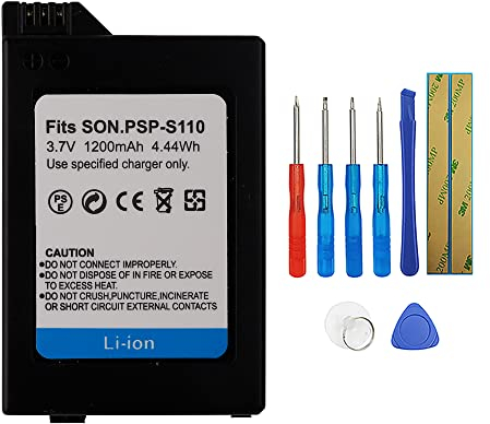 Swark Akku PSP-S110 Kompatibel mit Sony PSP Slim & Lite (PSP-2000 /PSP-2004) /PSP Brite (PSP-3000 /PSP-3004)