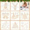 8 Stück Weihnachten Schablone, Malerei Schablonen Weihnachten Malvorlagen, Malschablonen aus Kunststoff, Wiederverwendbar DIY Schablonen für Kinder Weihnachten zum Gestalten von Grußkarten