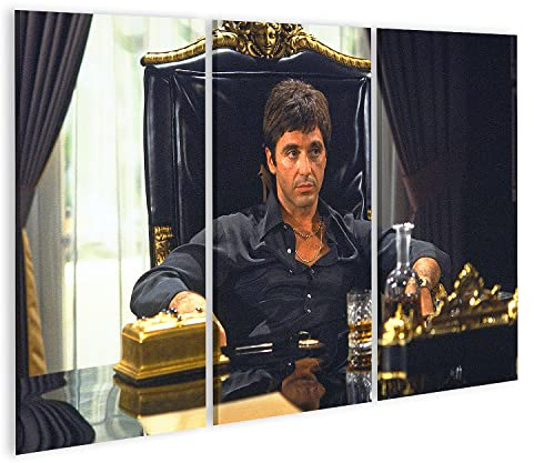 islandburner Bild auf Leinwand Pacino Scarface Tony Montana Kult Gangster Movie Film Ikone V2 Bilder Wandbilder Poster