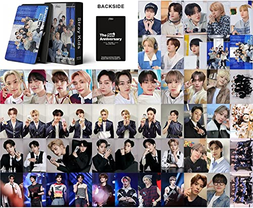 55 Stück Kpop Stray Kids Photocards Stray Kids 2023 THE 5th Anniversary Album Cards Poster Mini Stray Kids Fotoalbum für Fans