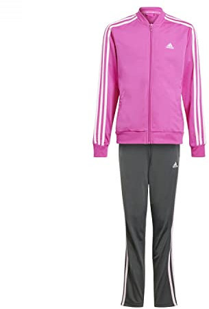 adidas Essentials 3-stripes Track Suit Tuta da ginnastica, semi lucid fuchsia/clear pink, 13-14 anni Bambine e ragazze