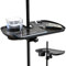 Universal Mikrofonständer Tablett mit Getränkehalter, verstellbarer Mikrofonständer zum Anklemmen Utility Regal Rack Tray Halter für Notenblatt, Live-Streaming, Konzert, Karaoke, Aufnahmen,