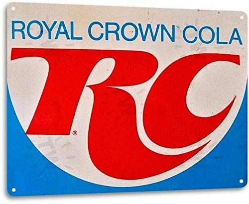 Royal Crown RC Cola Logo Soda Pop Ad Vintage Retro Wanddekoration Bar Metall Blechschild 20,3 x 30,5 cm