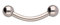 OTHER Piercing Augenbrauen Banane Titan Curved Barbell Piercing Lippenpiercing Augenbrauenpiercing Damen Herren Labret Septum Ring Helix Rook Ohr Schmuck Piercings Silber 1,2x6x2,5 mm