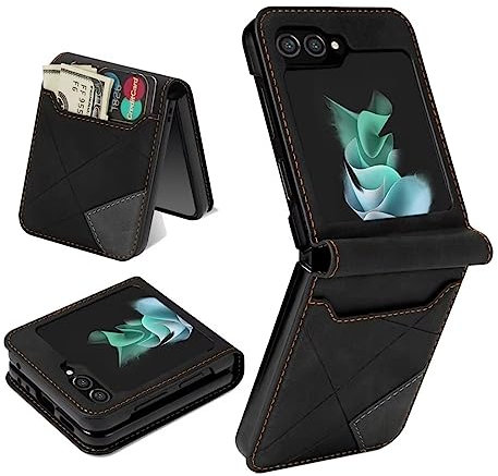 per Samsung Galaxy Z Flip 4 Custodia a portafoglio custodie per telefono antiurto con porta carte antiurto Flip Folio PU chiusura magnetica copertura protettiva compatibile con Samsung Galaxy Z Flip 4